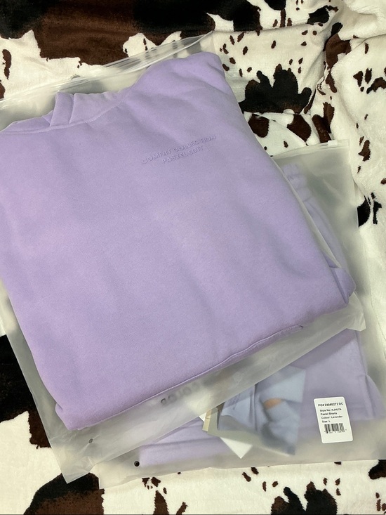 Comfrt Tops - Pastel Lavender Sweatshirt shorts set - Comfort Collection